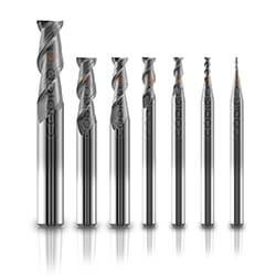 fresa para aluminio, 2 cortes topo reto